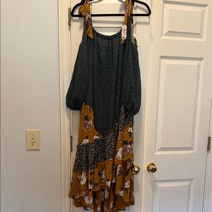 Floral Patchwork Women's Dress